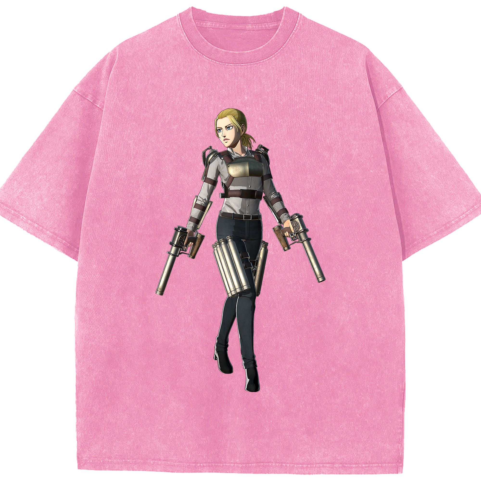 （画像用） 進撃の巨人 Attack on Titan 綿100% ヴィンテージ風 半袖Tシャツ（フロントプリント）